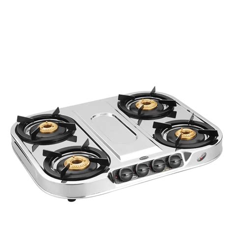 padmini gas stove 4 burner silver cs 407